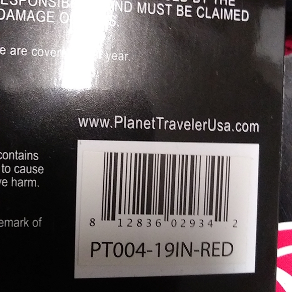 Planet Traveler USA Smart Tech Case Hardside Spinner Carry-on, Red, One Size - Picture 12 of 16